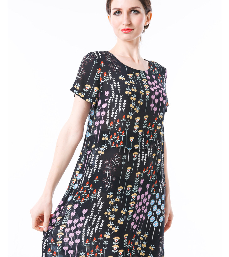 商品名称 恒源祥fazeya 春意盎然真丝宽摆裙637·蓝色 品牌 彩羊