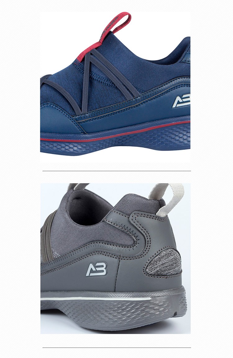 【airbreathe轻便一脚套健步男鞋·灰色】报价_图片